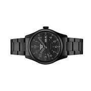 Seiko 5 Sports Field Watch in Stealth Black on Bracelet #SRPJ09 side