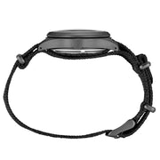 Seiko 5 Sports Field Watch in Stealth Black on Nylon Strap #SRPJ11 crown