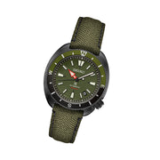 Seiko Prospex Land US Special Edition Tortoise Watch with Black Case and Green Dial #SRPJ31 tilt