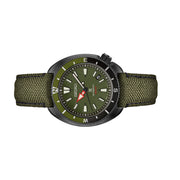Seiko Prospex Land US Special Edition Tortoise Watch with Black Case and Green Dial #SRPJ31 side