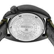 Seiko Prospex Land US Special Edition Tortoise Watch with Black Case and Green Dial #SRPJ31 back