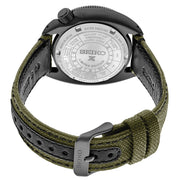 Seiko Prospex Land US Special Edition Tortoise Watch with Black Case and Green Dial #SRPJ31 back