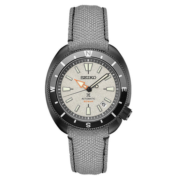 Seiko Prospex Land US Special Edition Tortoise Watch with Black Case and Gray Dial #SRPJ33 zoom