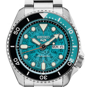 Seiko 5 Sports Automatic Watch with Blue See-Thru Dial #SRPJ45 dial zoom