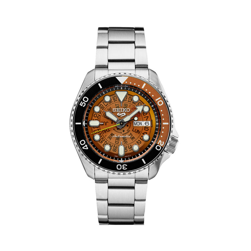 Seiko 5 Sports Automatic Watch with Brown See-Thru Dial #SRPJ47
