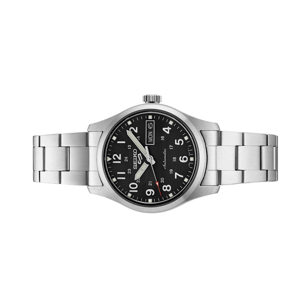 Seiko 5 Sports Automatic 36mm Watch with Black Dial #SRPJ81 — Long