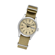 Seiko 5 Sports Automatic 36mm Watch with Beige Dial #SRPJ83 tilt