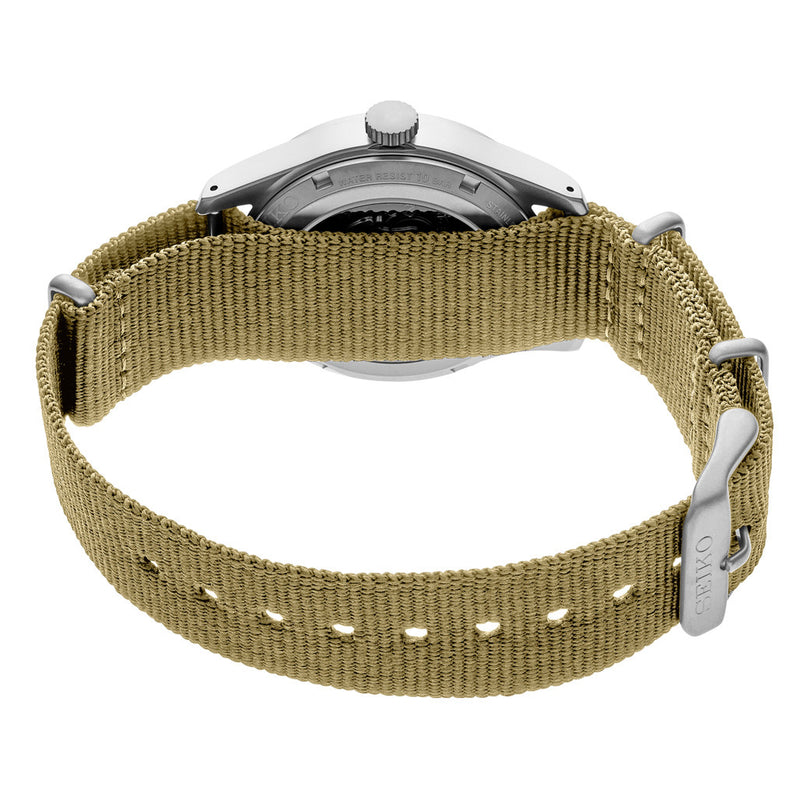 Seiko 5 Sports Automatic 36mm Watch with Beige Dial #SRPJ83 back