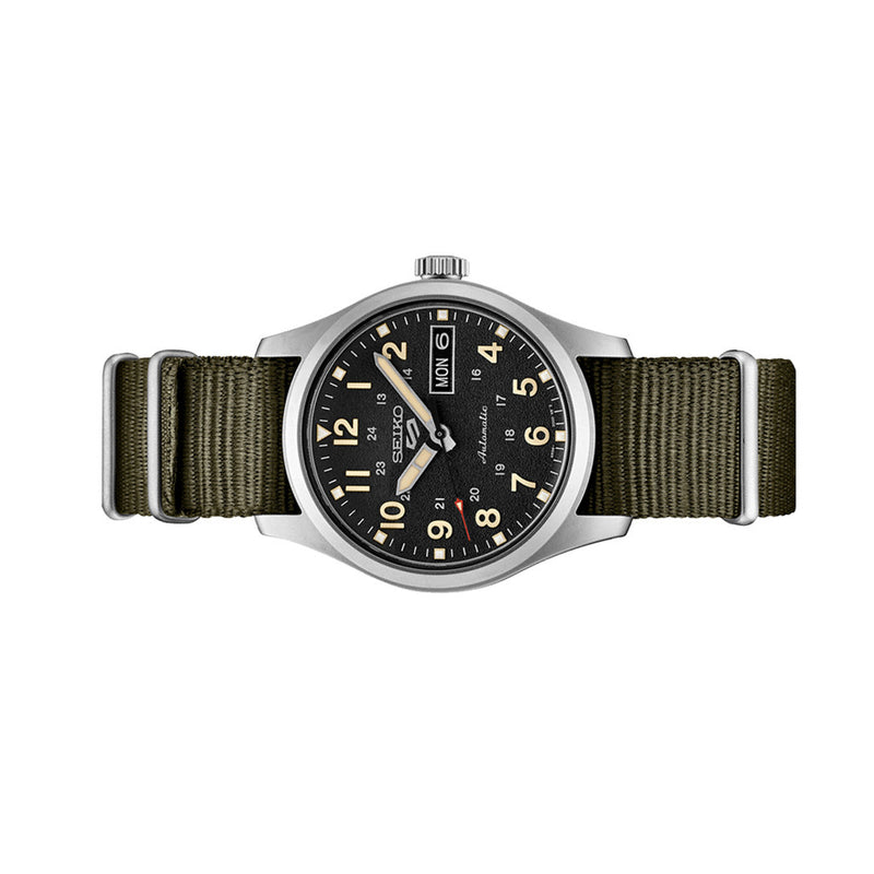 Seiko 5 Sports Automatic 36mm Watch with Black Dial #SRPJ85 side