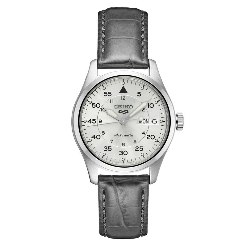 Seiko 5 Sports Automatic 36mm Watch with Silver Dial #SRPJ87 zoom