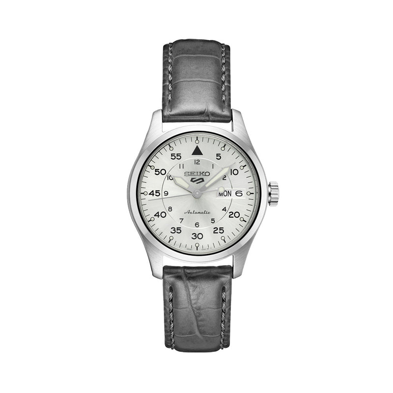 Seiko 5 Sports Automatic 36mm Watch with Silver Dial #SRPJ87