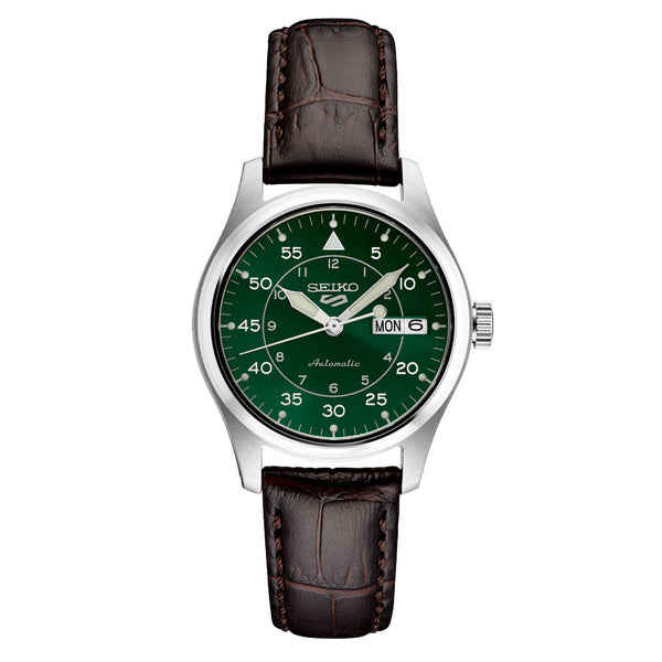Seiko 5 Sports Automatic 36mm Watch with Green Dial #SRPJ89 zoom