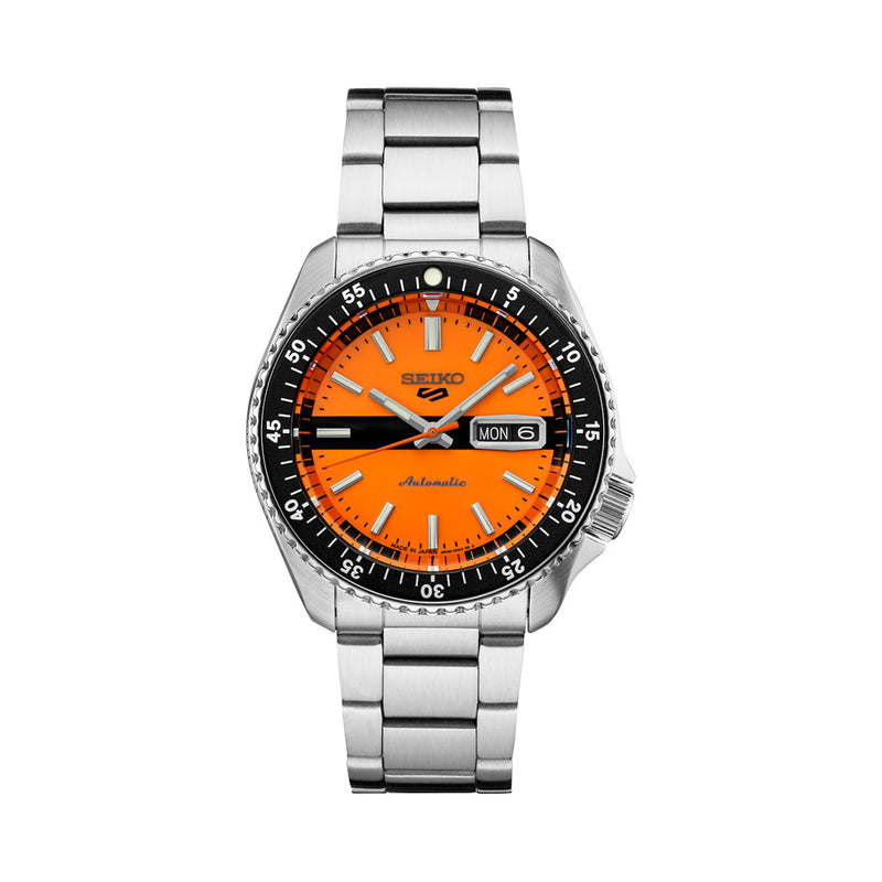 Seiko 5 Sports Special Edition Automatic Watch with Orange Dial #SRPK11