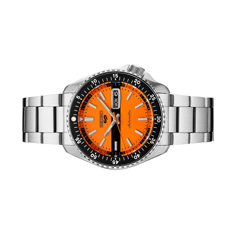 Seiko 5 Sports Special Edition Automatic Watch with Orange Dial #SRPK11