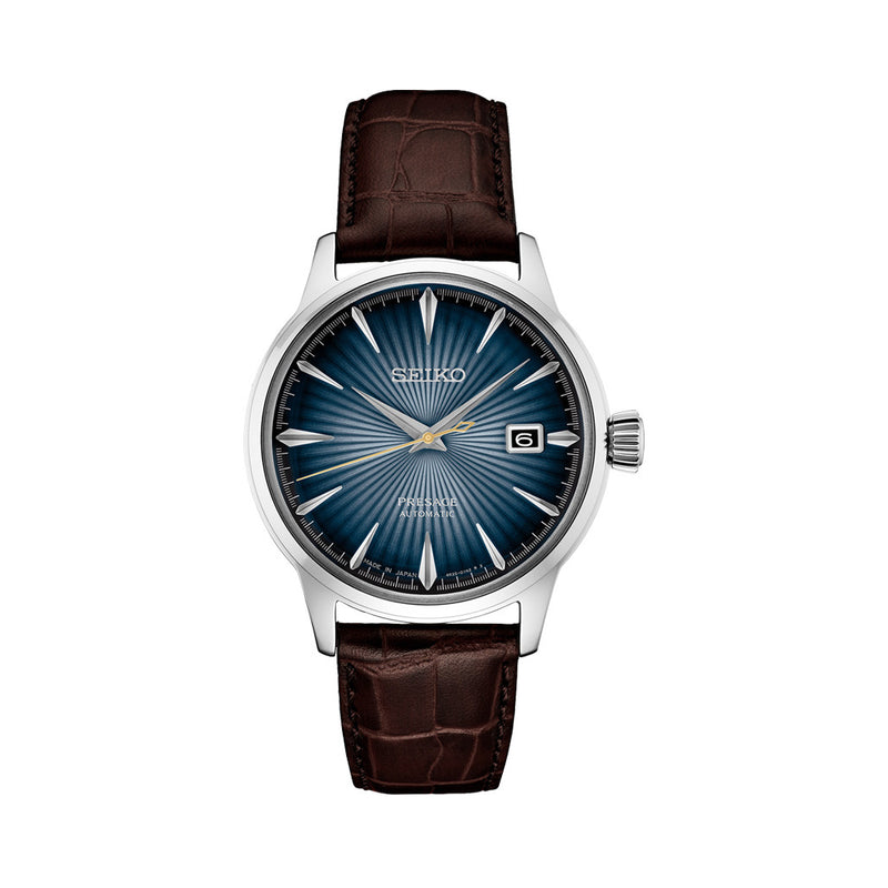Seiko Presage "Cocktail Time" Automatic Blue Dial Dress Watch #SRPK15