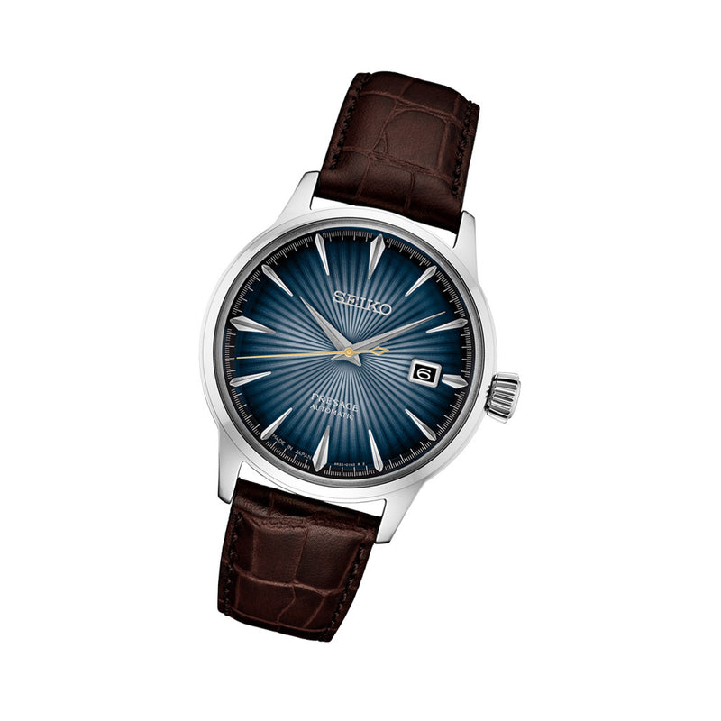 Seiko Presage "Cocktail Time" Automatic Blue Dial Dress Watch #SRPK15
