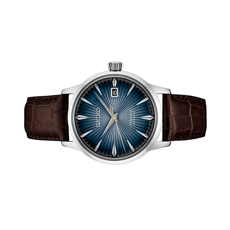 Seiko Presage "Cocktail Time" Automatic Blue Dial Dress Watch #SRPK15