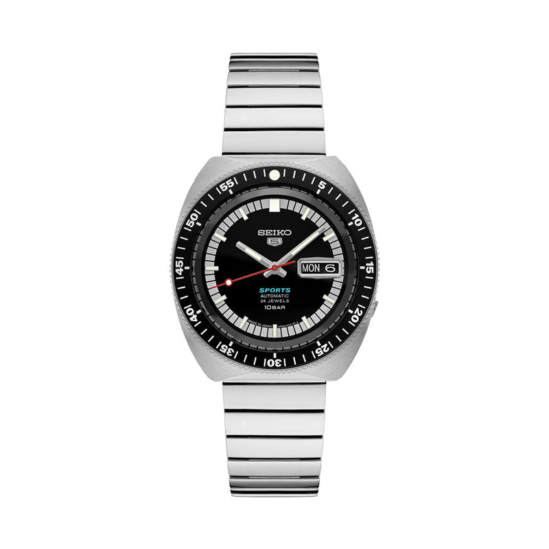 Seiko 5 Sports 55th Anniversary Limited Edition Watch with Black Dial #SRPK17