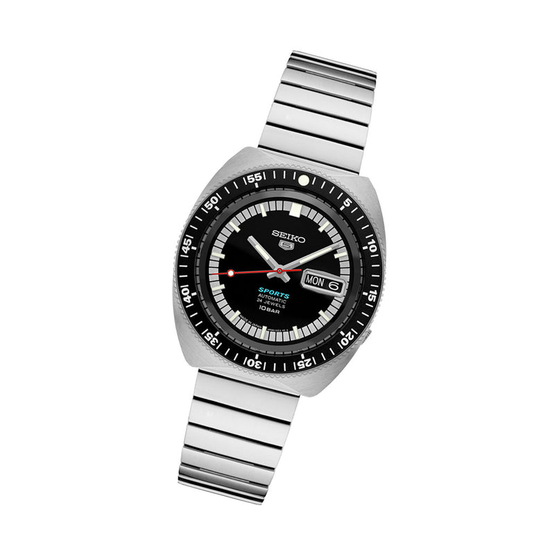 Seiko 5 Sports 55th Anniversary Limited Edition Watch with Black Dial #SRPK17