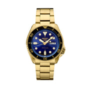 Seiko 5 Sports Automatic Watch with Blue Dial and Goldtone Case #SRPK20