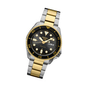 Seiko 5 Sports Automatic Watch with Charcoal Dial and Two-Tone Case #SRPK22 tilt