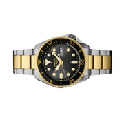 Seiko 5 Sports Automatic Watch with Charcoal Dial and Two-Tone Case #SRPK22 side