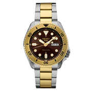 Seiko 5 Sports Automatic Watch with Brown Dial and Two-Tone Case #SRPK24 zoom