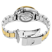 Seiko 5 Sports Automatic Watch with Brown Dial and Two-Tone Case #SRPK24 back