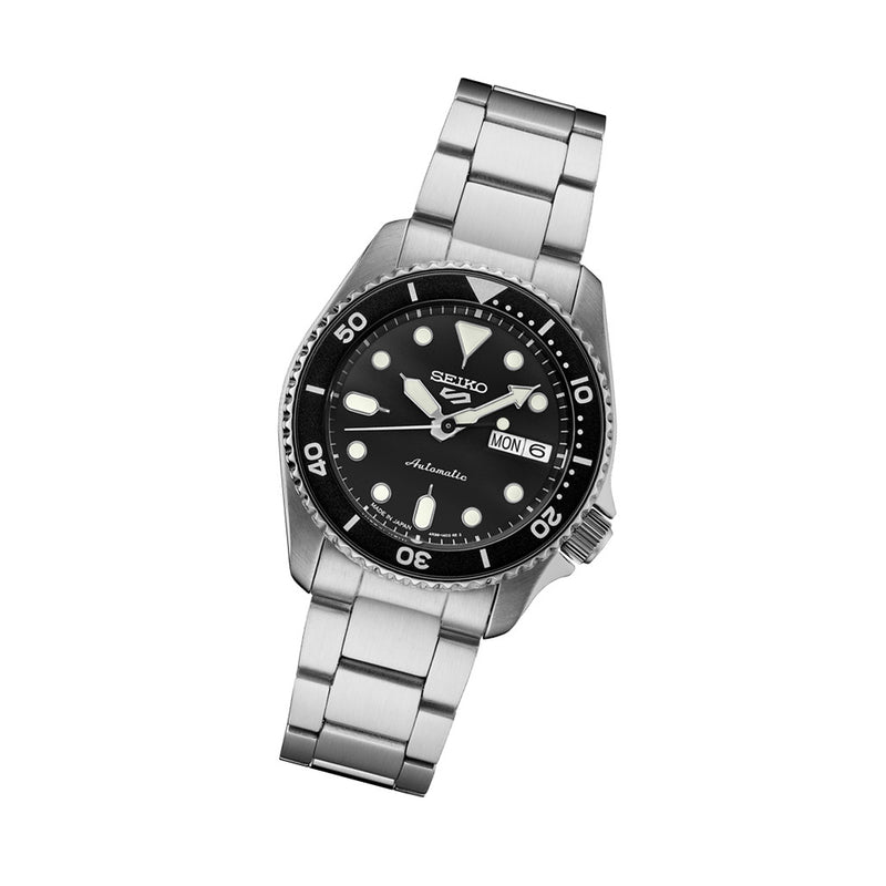 Seiko 5 Sports 38mm Automatic Watch with Black Dial #SRPK29 tilt