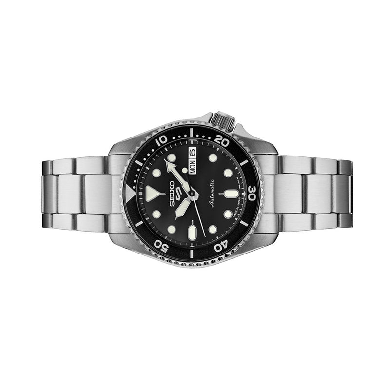 Seiko 5 Sports 38mm Automatic Watch with Black Dial #SRPK29 side