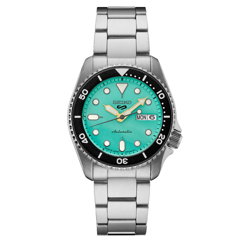 Seiko 5 Sports 38mm Automatic Watch with Vibrant Green Dial #SRPK33 zoom