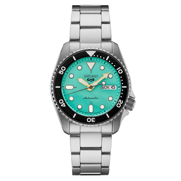 Seiko 5 Sports 38mm Automatic Watch with Vibrant Green Dial #SRPK33 zoom