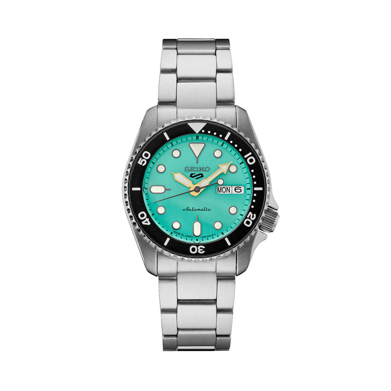 Seiko 5 Sports 38mm Automatic Watch with Vibrant Green Dial #SRPK33