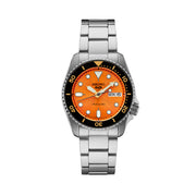 Seiko 5 Sports 38mm Automatic Watch with Vibrant Orange Dial #SRPK35