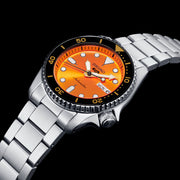 Seiko 5 Sports 38mm Automatic Watch with Vibrant Orange Dial #SRPK35 lifestyle