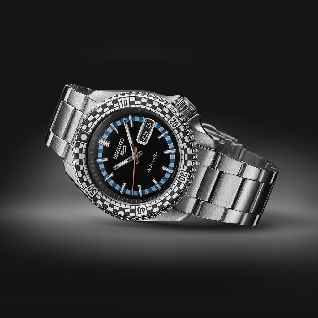 Seiko 5 Sports Special Edition Watch with Checkerboard Bezel and