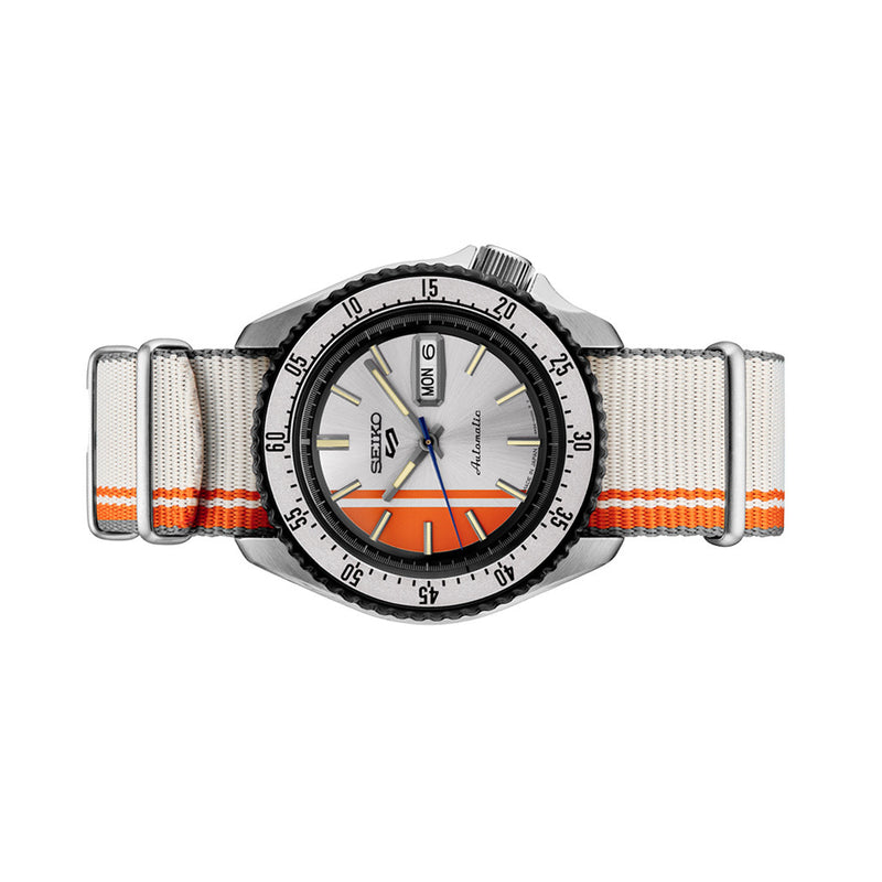 Seiko 5 Sports US Special Edition Automatic Dive Watch with Silver Dial #SRPK73