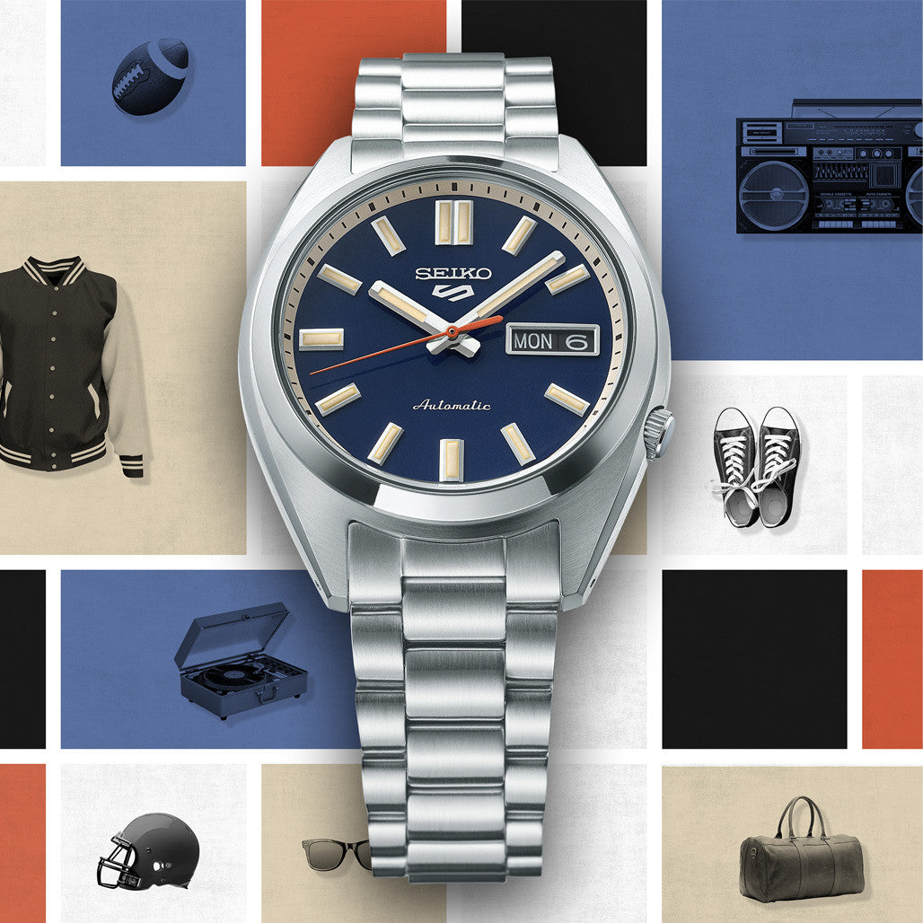 Seiko 5 SNXS Series Automatic Watch with Blue Dial #SRPK87 — Long