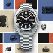 Seiko 5 SNXS Series Automatic Watch with Black Dial #SRPK89