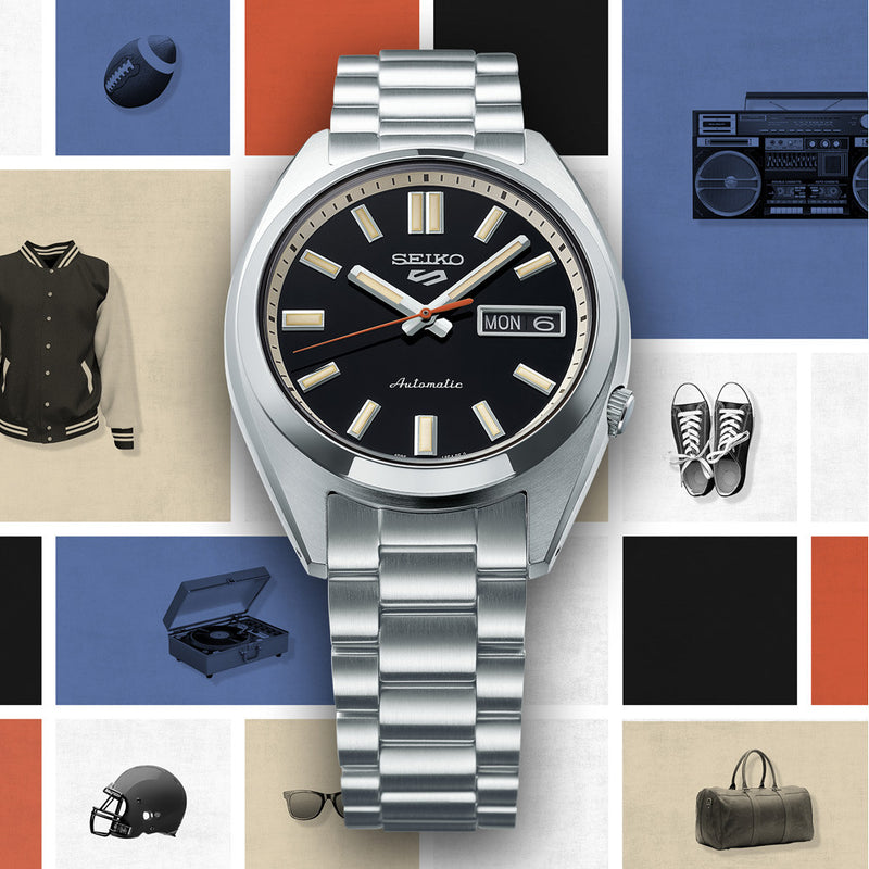 Seiko 5 SNXS Series Automatic Watch with Black Dial #SRPK89
