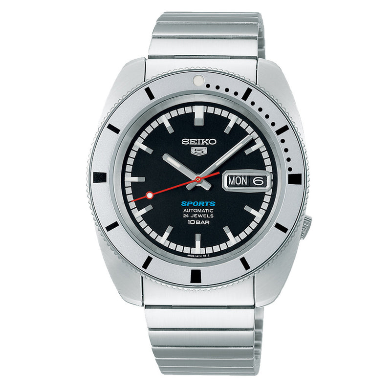 Seiko 5 Sports 38mm Automatic Watch with Black Dial #SRPL05