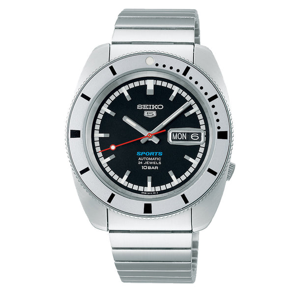 Seiko 5 Sports 38mm Automatic Watch with Black Dial #SRPL05