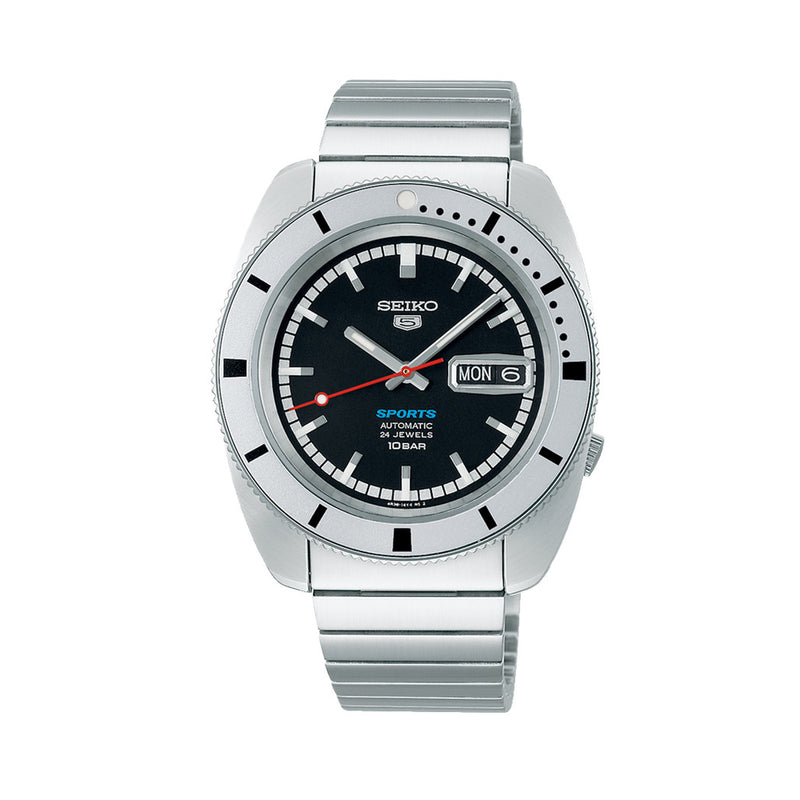 Seiko 5 Sports 38mm Automatic Watch with Black Dial #SRPL05