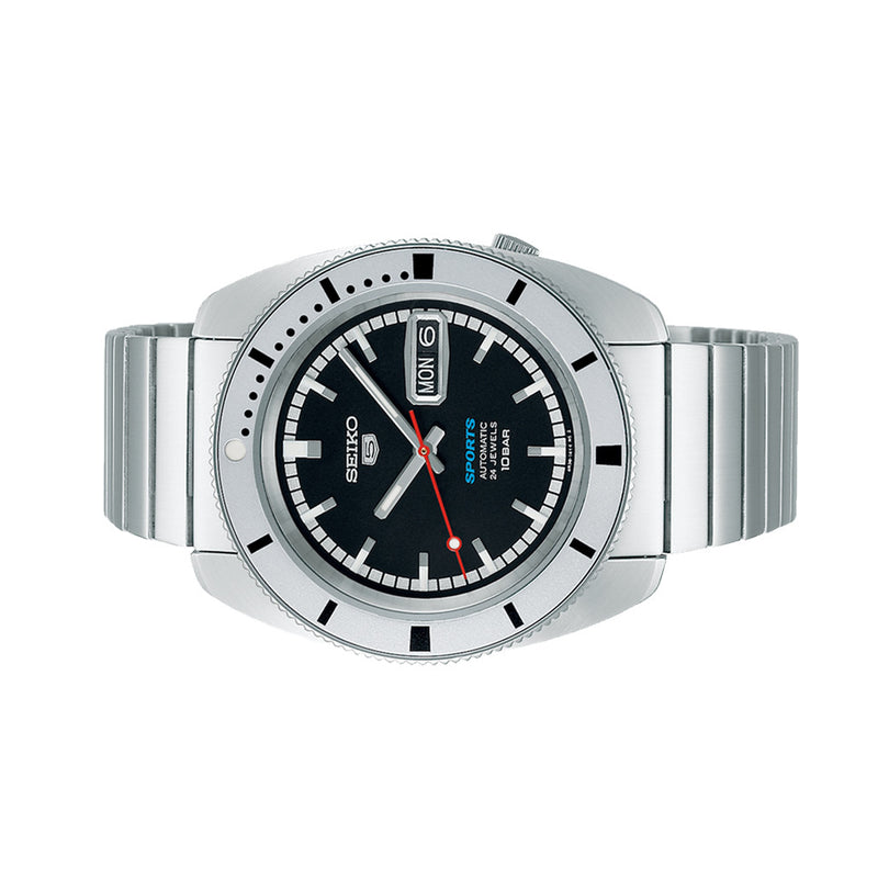 Seiko 5 Sports 38mm Automatic Watch with Black Dial #SRPL05