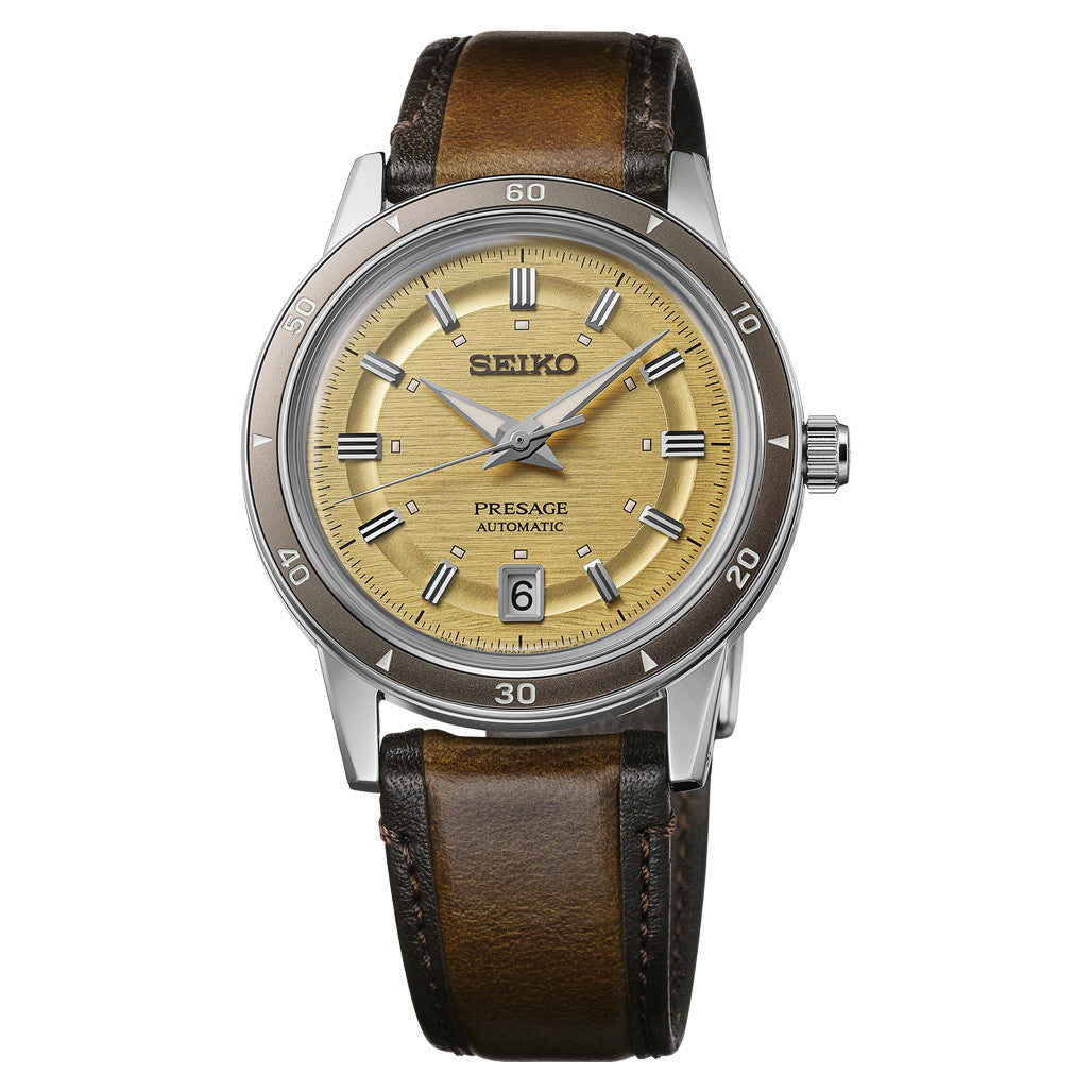 Seiko Presage 60s Style Automatic with Golden Dial #SRPL75 — Long