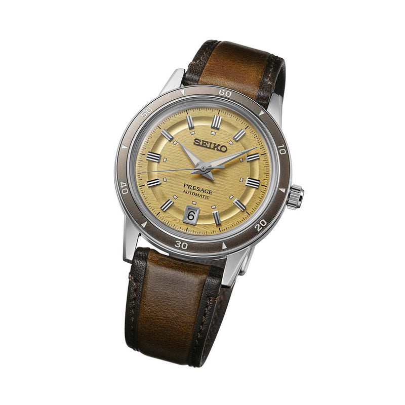 Seiko Presage 60s Style Automatic with Golden Dial #SRPL75