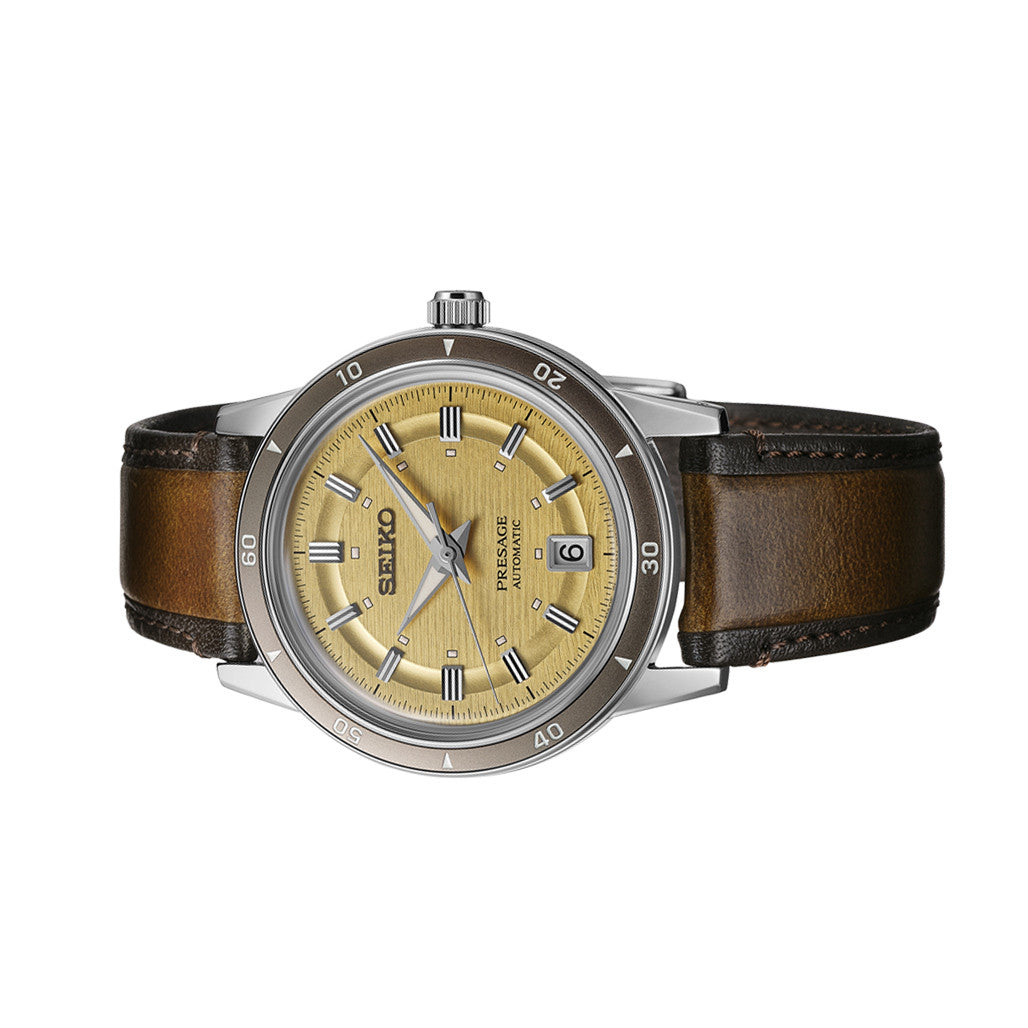 Seiko Presage 60s Style Automatic with Golden Dial #SRPL75 — Long