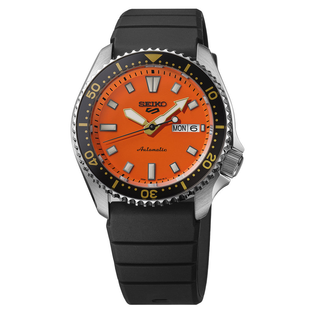 Seiko 5 Sports SKX Series with Orange Dial #SRPL89 — Long Island Watch