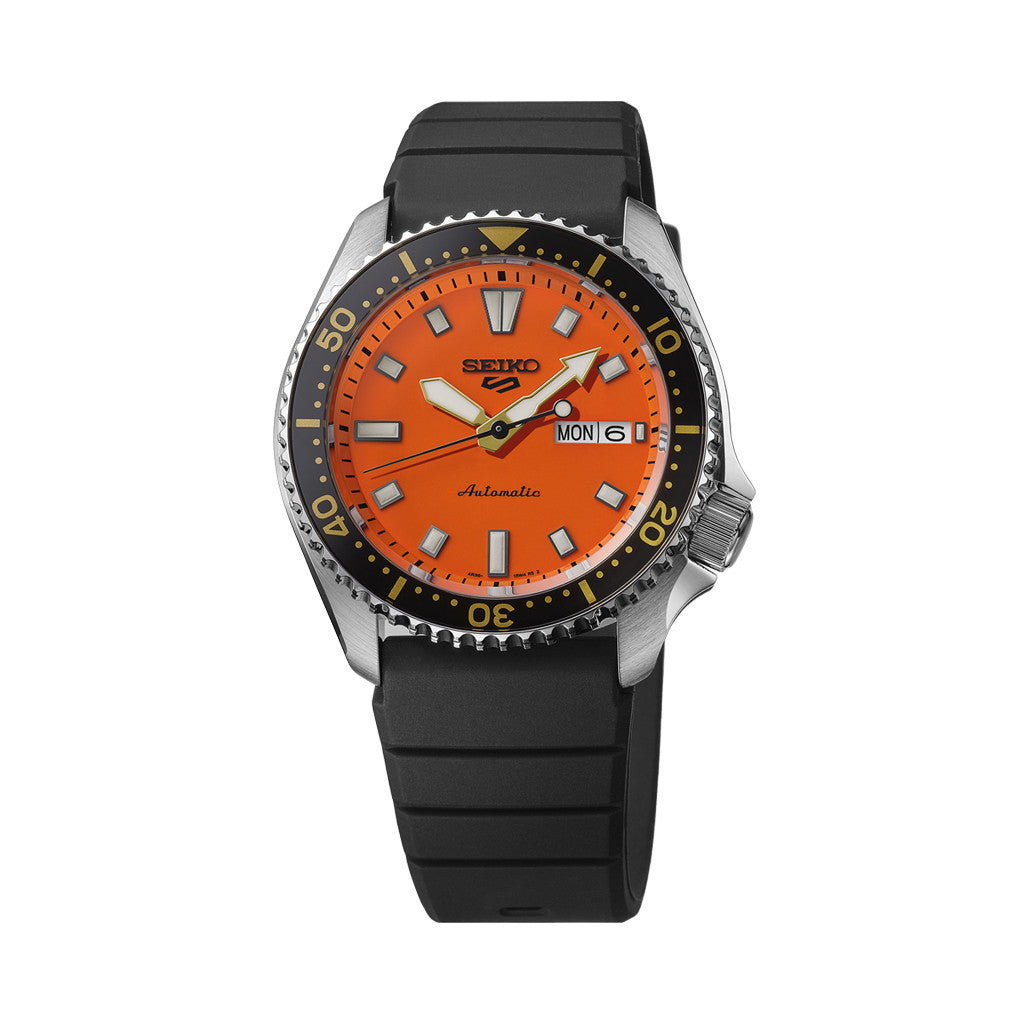 Seiko 5 Sports SKX Series with Orange Dial #SRPL89 — Long Island Watch