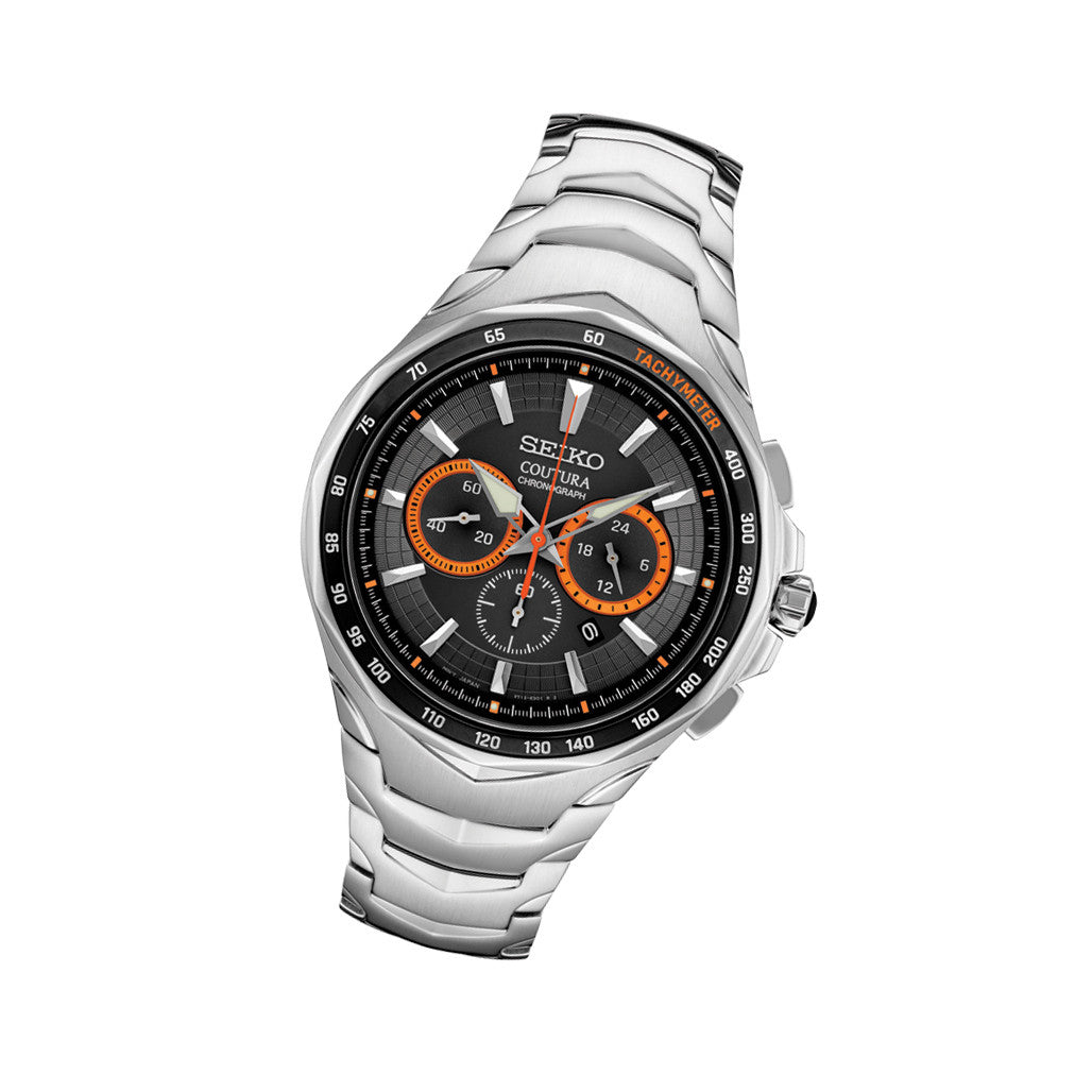 Seiko Coutura Quartz Chronograph with Sapphire Crystal and Orange